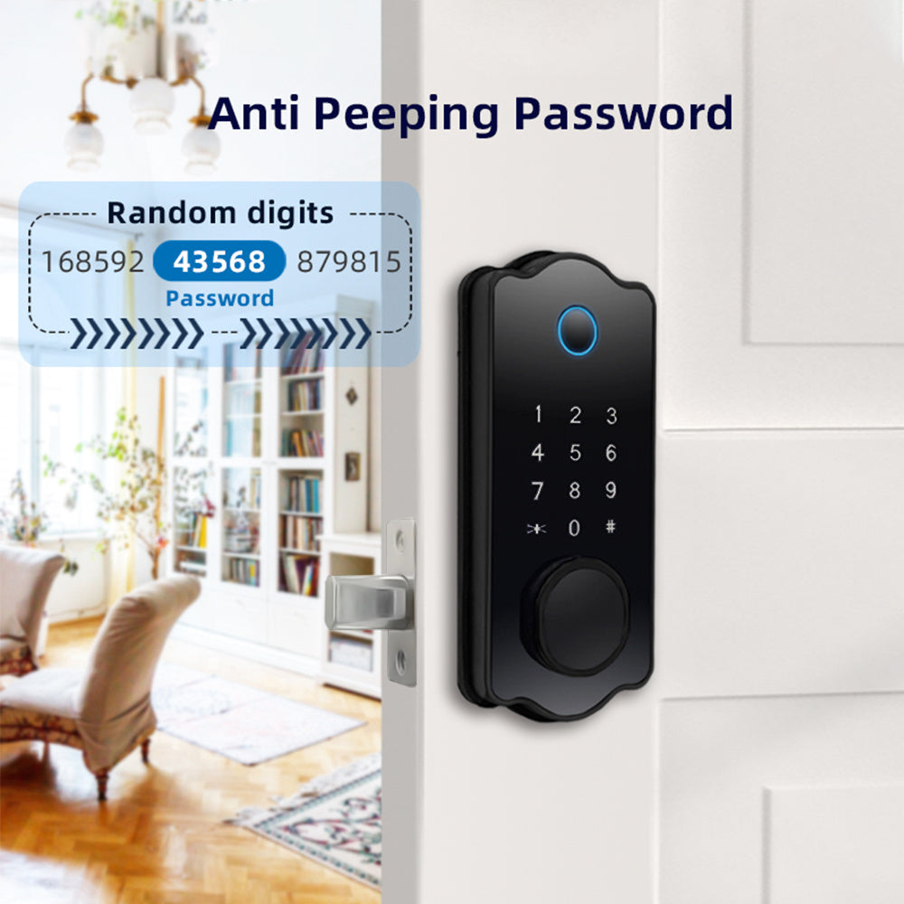 5 in 1 Smart Electronic Fingerprint Door Lock with Handle - My Store