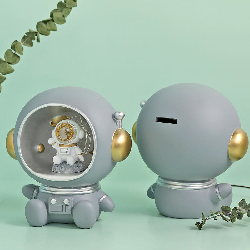 Astronaut Creative Night Light Piggy Bank Resin - My Store