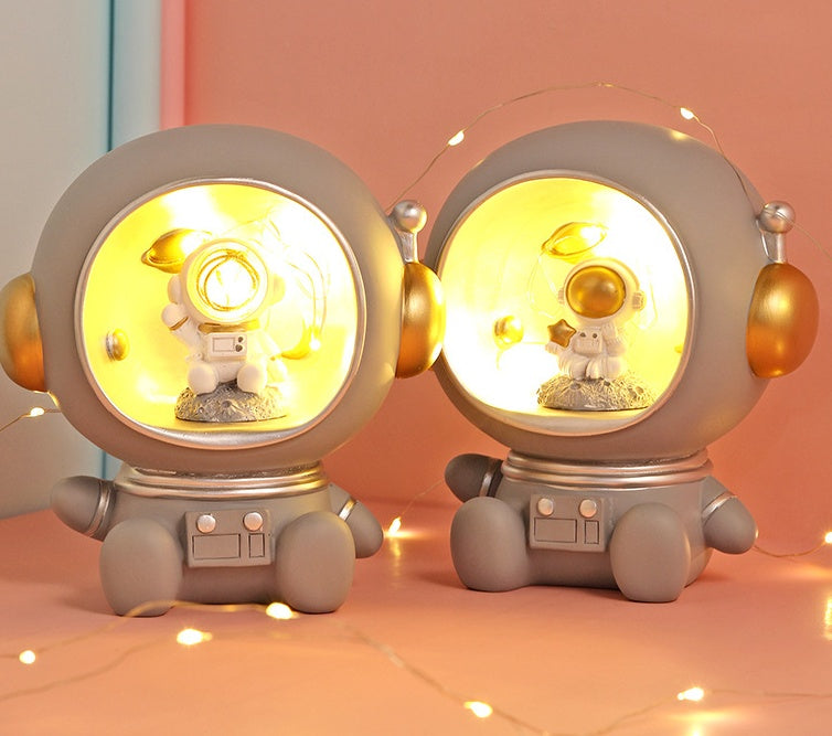 Astronaut Creative Night Light Piggy Bank Resin - My Store
