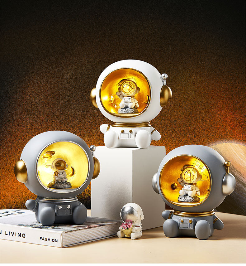 Astronaut Creative Night Light Piggy Bank Resin - My Store
