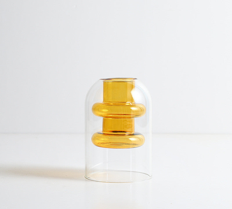 Nordic Ins Colourful Glass Transparent Vase - My Store