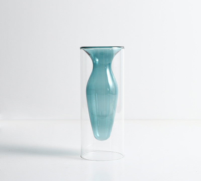 Nordic Ins Colourful Glass Transparent Vase - My Store