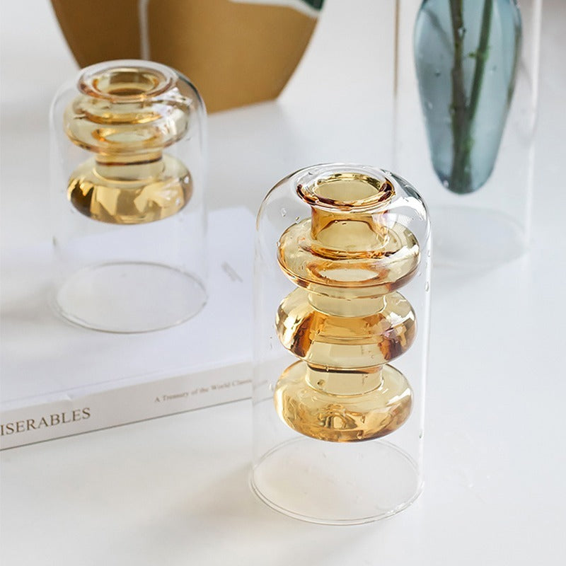 Nordic Ins Colourful Glass Transparent Vase - My Store
