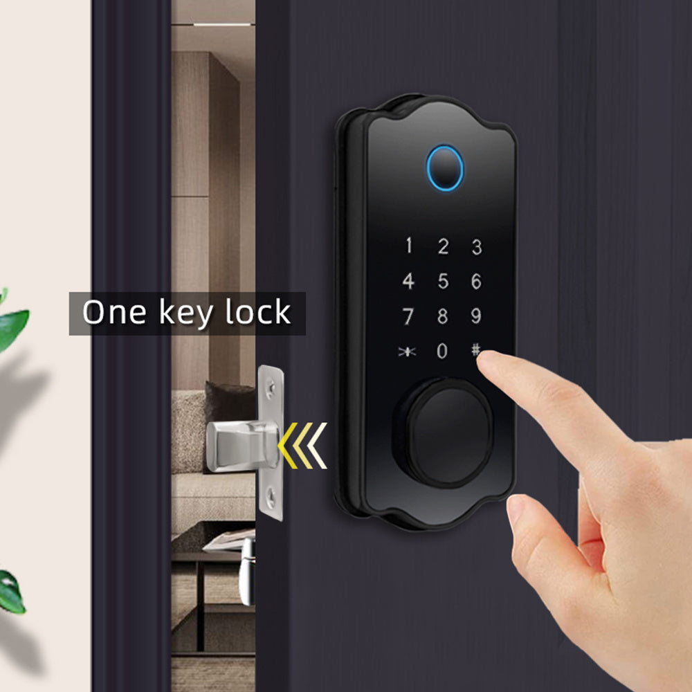 5 in 1 Smart Electronic Fingerprint Door Lock with Handle - My Store