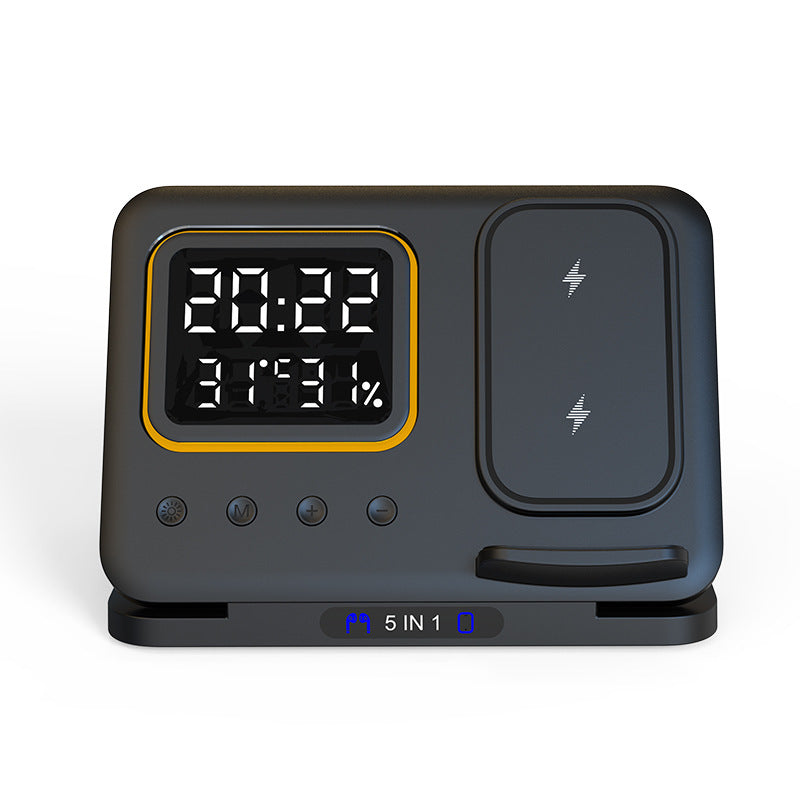 5 In1 LED Digital 15W Wireless Chargers Stand - My Store