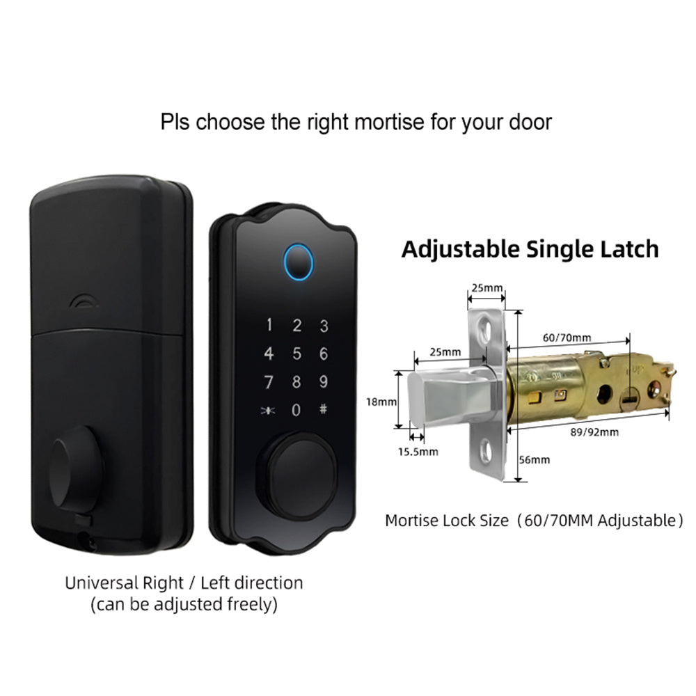 5 in 1 Smart Electronic Fingerprint Door Lock with Handle - My Store