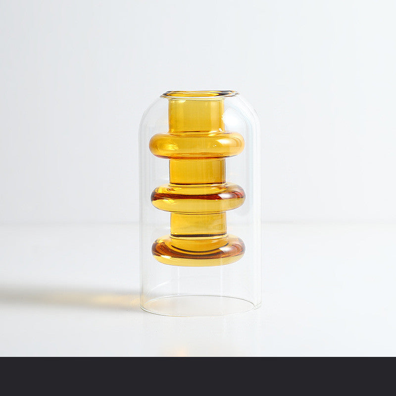 Nordic Ins Colourful Glass Transparent Vase - My Store