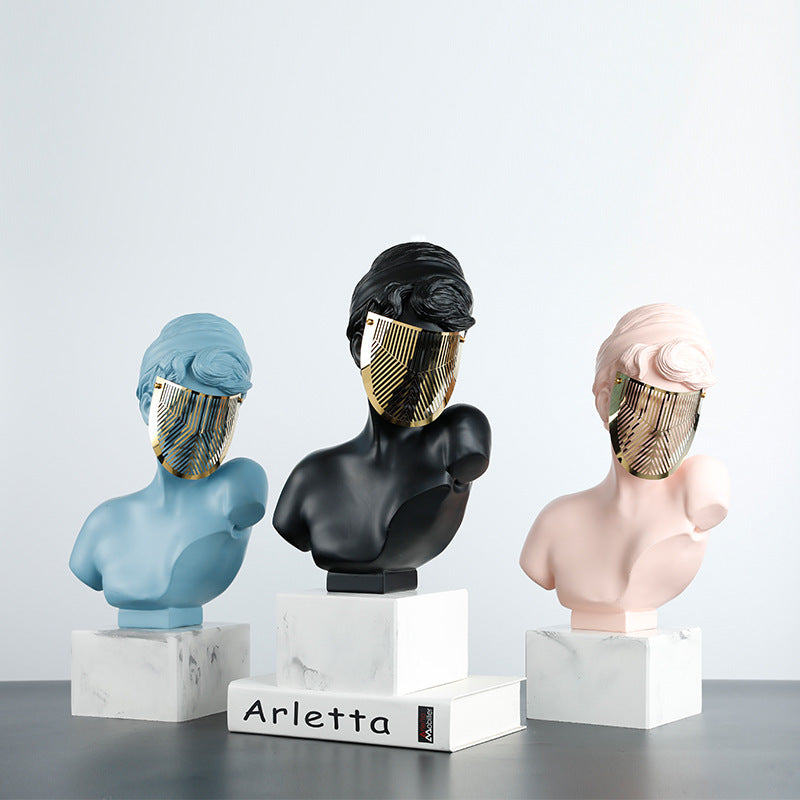 Modern Abstract Masked Hepburn Sculpture - My Store
