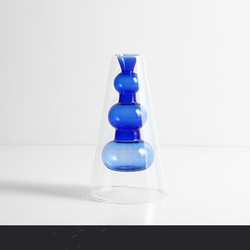 Nordic Ins Colourful Glass Transparent Vase - My Store
