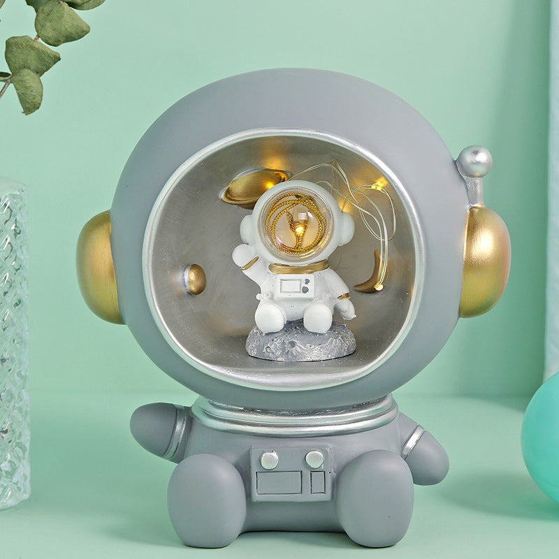 Astronaut Creative Night Light Piggy Bank Resin - My Store