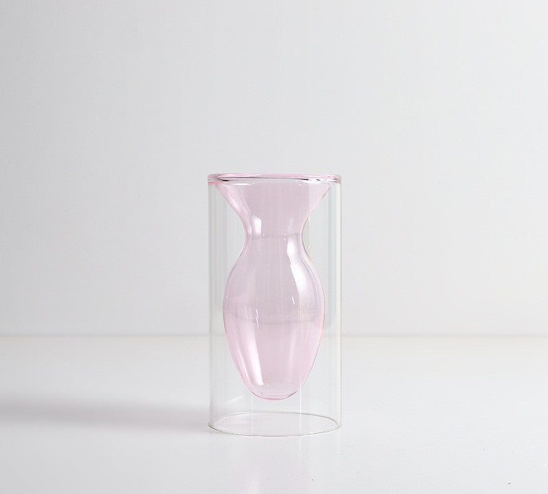 Nordic Ins Colourful Glass Transparent Vase - My Store