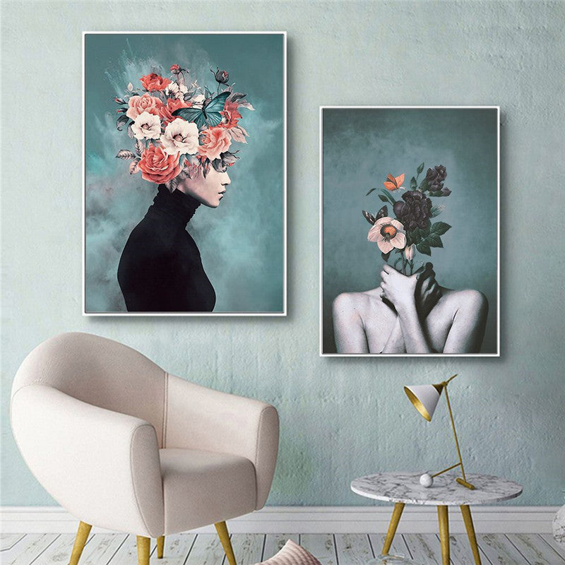 Abstract Floral Art Canvas Poster - My Store