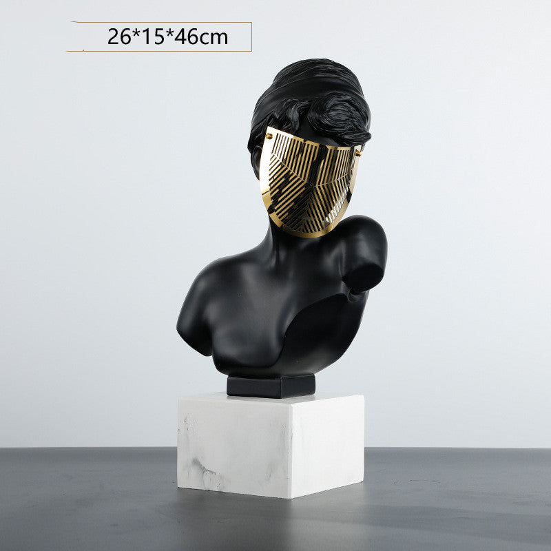 Modern Abstract Masked Hepburn Sculpture - My Store