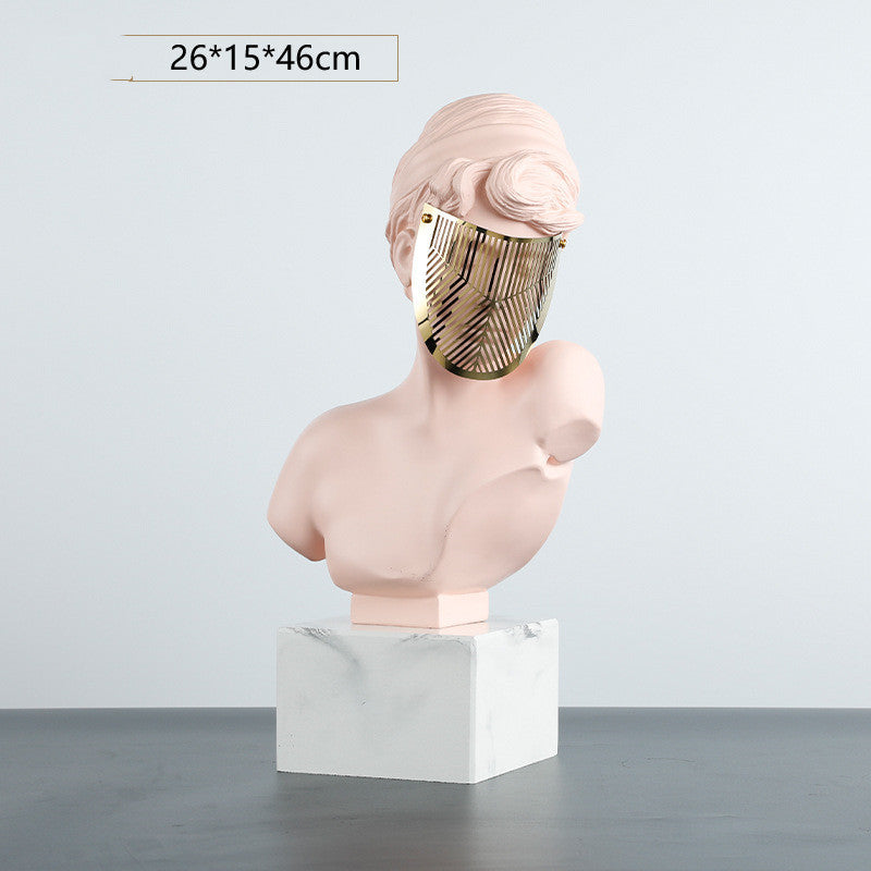 Modern Abstract Masked Hepburn Sculpture - My Store