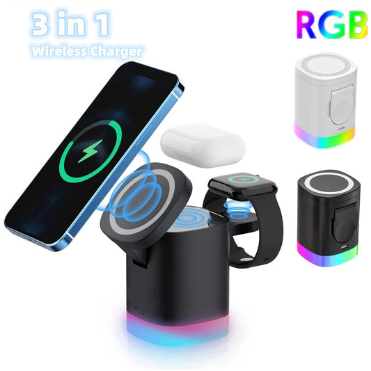 3 In 1 Magnetic Wireless Fast Charger - My Store