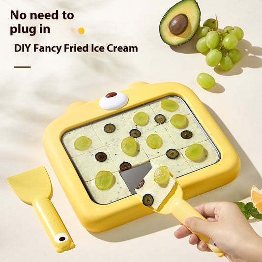 Homemade Fruit Ice Cream Fried Machine