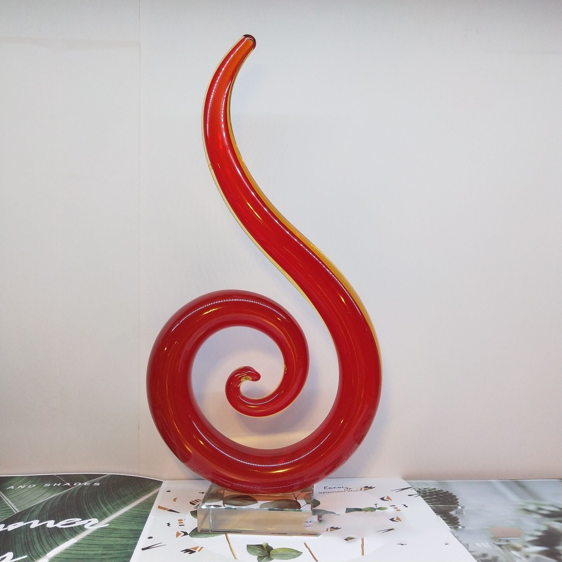 Modern Minimalist Glass Abstract Ornaments - My Store
