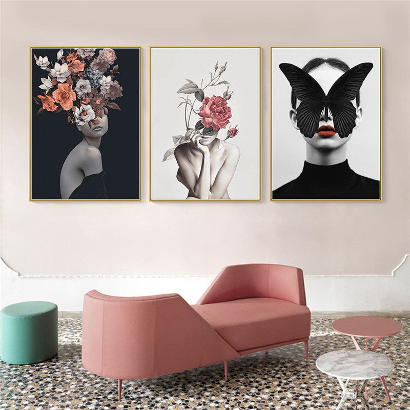 Abstract Floral Art Canvas Poster - My Store